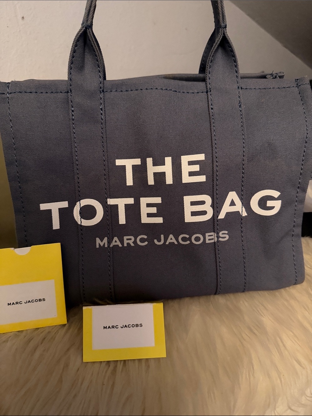 Marc Jacobs The Tote Bag - Gray Canvas with White Logo